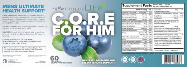 C.O.R.E for Him – Mens Multivitamin Detail