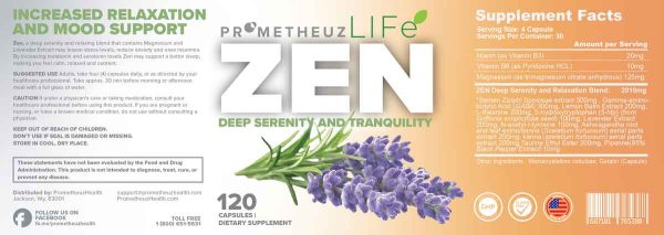 Zen Deep Serenity and Tranquility Capsules details | HRT